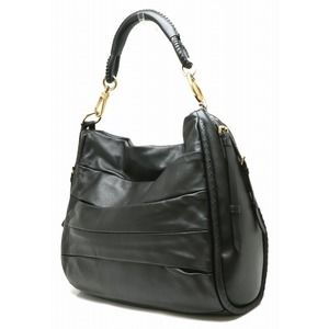 Dior Black  Drape Bag Christian Hobo Leather Shoulder